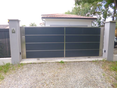 Portail aluminium et inox